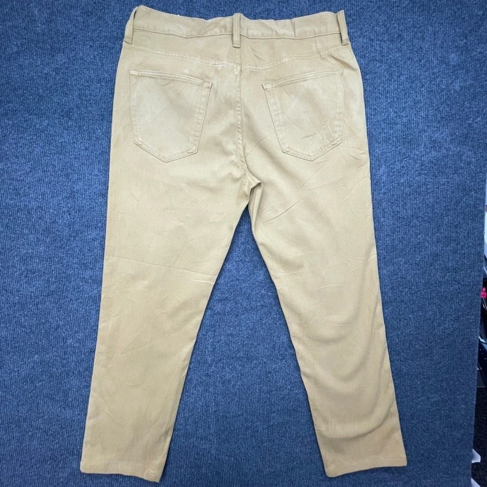 Banana Republic Traveler Slim Fit Chino Pants Mens 33 Golden Khaki Stretch Twill